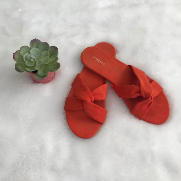 H&M Divided Red/Orange Sandals GUC - Picture 6 of 6